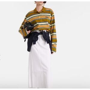 Citizens of Humanity Skirt Sz 26 5-Pocket Stretch Raw Hem White Denim Maxi NWT